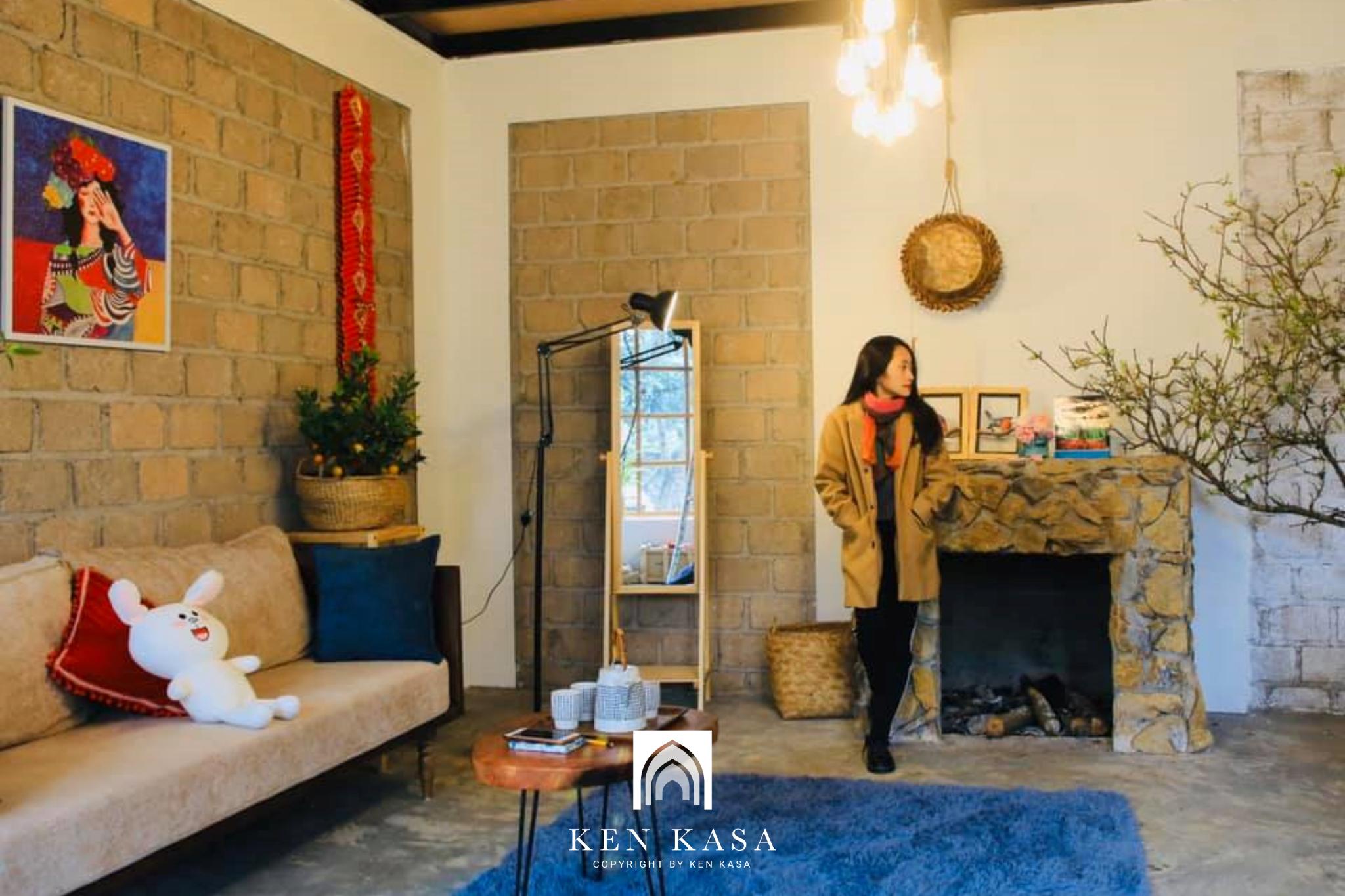 &aacute;nh s&aacute;ng thiết kế nội thất homestay phong c&aacute;ch th&ocirc; mộc